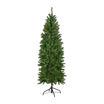 Northlight Pencil White River Artificial Clear Lights 7 1/2 Foot Pre-Lit Fir Christmas Tree