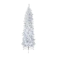 Northlight Woodbury White Pencil Artificial Lights 6 1/2 Foot Pre-Lit Pine Christmas Tree