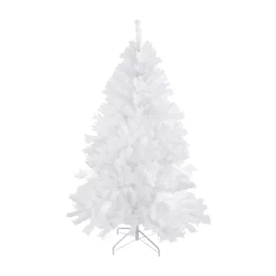 Northlight Full Icy White Spruce Artificial Unlit 7 Foot Christmas Tree