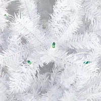 Northlight Slim Geneva White Spruce Artificial  Green Lights 6 1/2 Foot Pre-Lit Christmas Tree