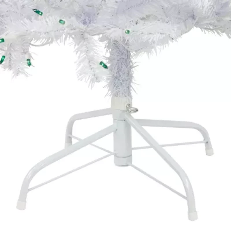 Northlight Slim Geneva White Spruce Artificial Lights 6 1/2 Foot Pre-Lit Christmas Tree