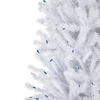 Northlight Slim Geneva White Spruce Artificial  Blue Lights 6 1/2 Foot Pre-Lit Christmas Tree