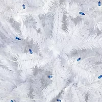 Northlight Slim Geneva White Spruce Artificial  Blue Lights 6 1/2 Foot Pre-Lit Christmas Tree