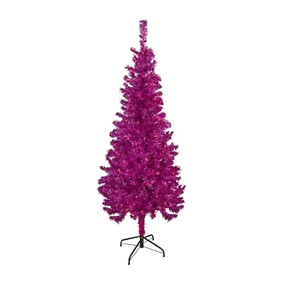 Northlight Artificial Tinsel Clear Lights Foot Pre-Lit Christmas Tree