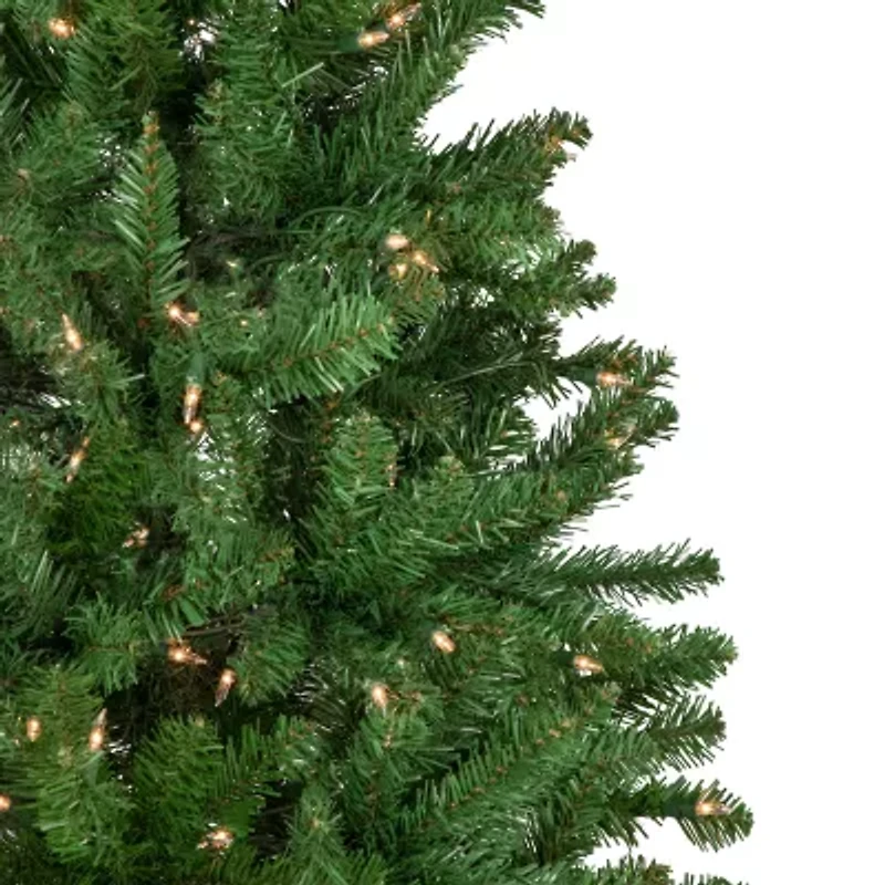 Northlight White River Pencil Artificial  Clear Lights 6 1/2 Foot Pre-Lit Fir Christmas Tree