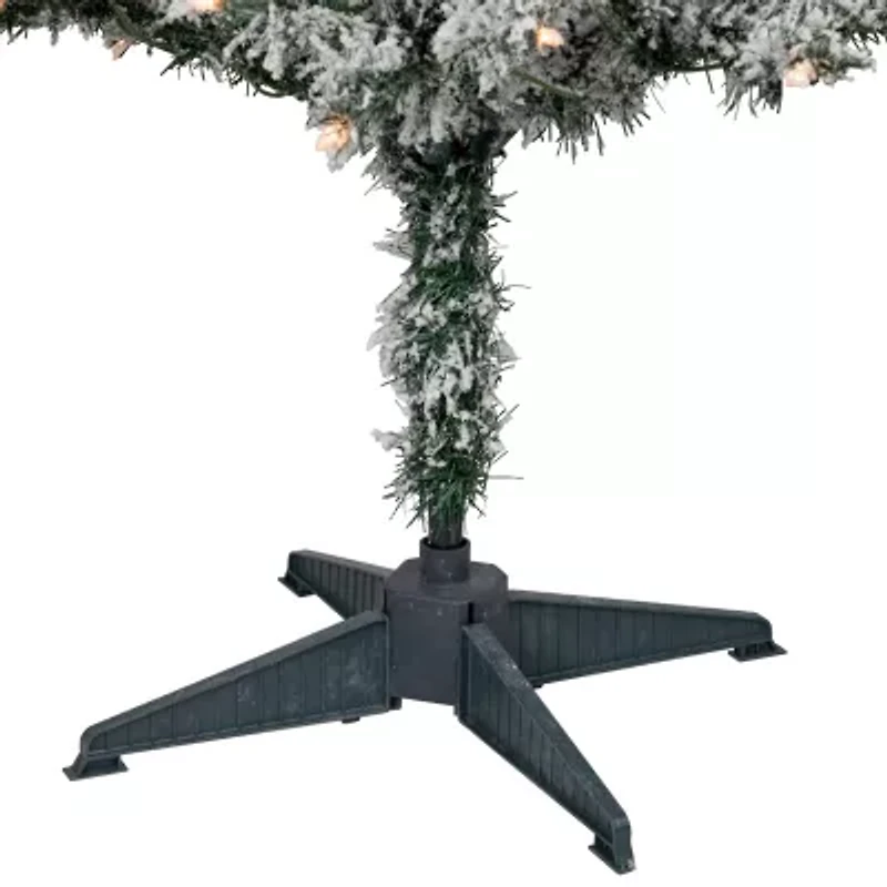 Northlight Artificial  Clear Lights 4 Foot Flocked Pine Christmas Tree