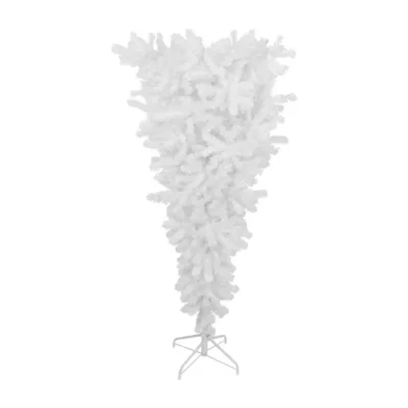 Northlight Upside Down White Spruce Artificial Unlit 5 1/2 Foot Christmas Tree