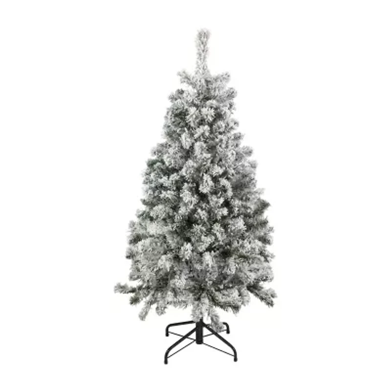 Northlight Madison Artificial Unlit 4 1/2 Foot Flocked Pine Christmas Tree