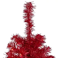 Northlight Slim Red Artificial Clear Lights 4 Foot Pre-Lit Christmas Tree