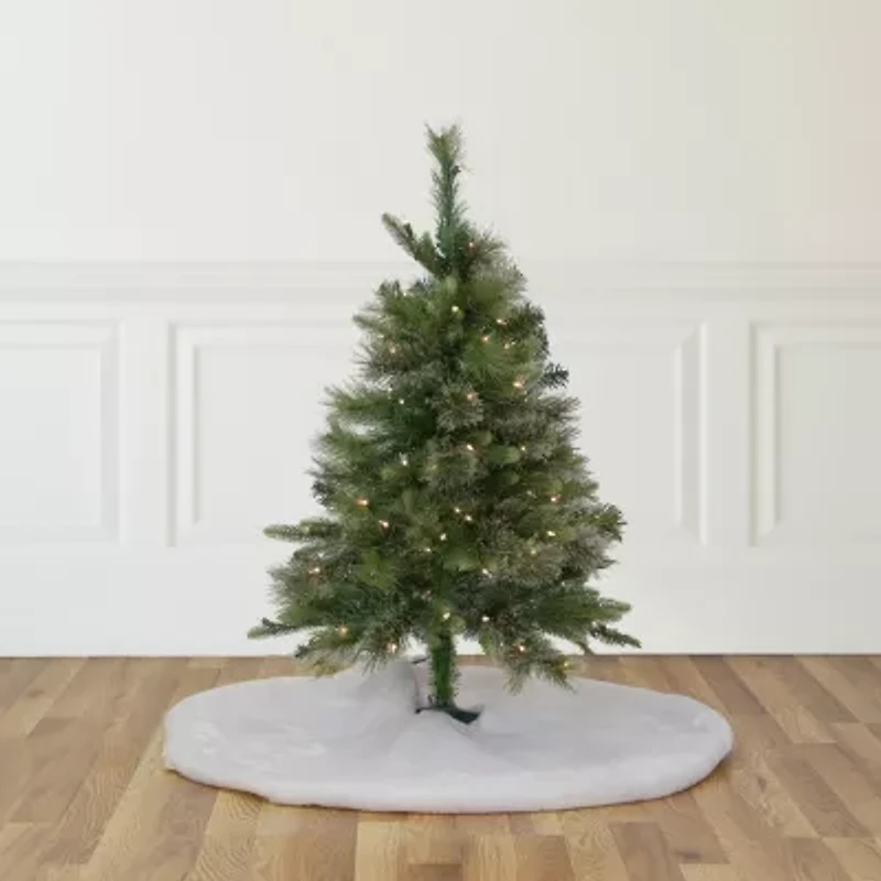 Northlight Kingston Cashmere Full Artificial  Clear Lights 3 Foot Pre-Lit Pine Christmas Tree