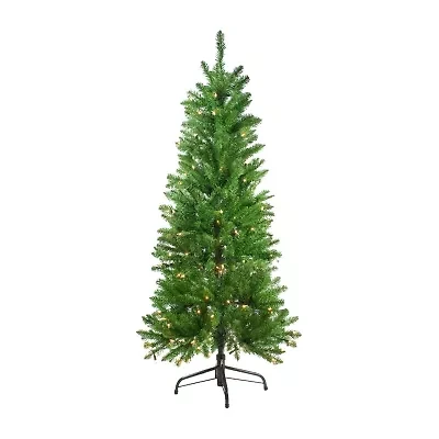 Northlight White River Artificial Pencil Clear Lights 4 1/2 Foot Pre-Lit Fir Christmas Tree