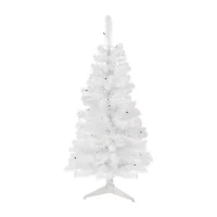 Northlight Slim White Artificial Blue Lights 4 Foot Pre-Lit Pine Christmas Tree
