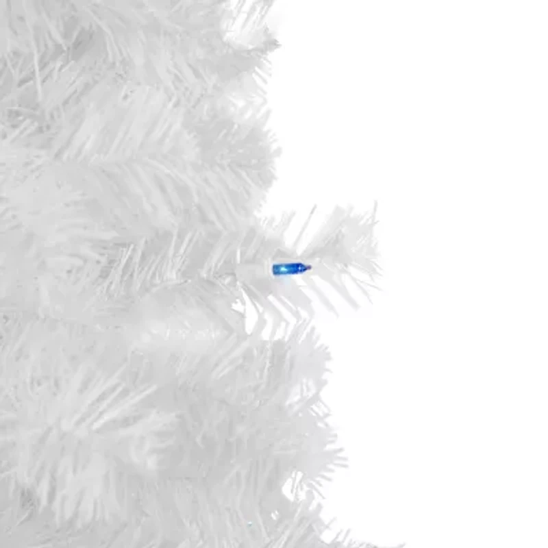 Northlight Slim White Artificial Blue Lights 4 Foot Pre-Lit Pine Christmas Tree