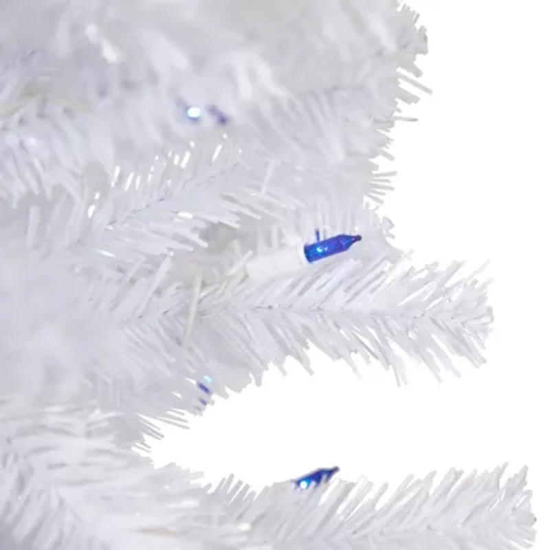 Northlight Woodbury White Slim Artificial Lights Foot Pre-Lit Pine Christmas Tree