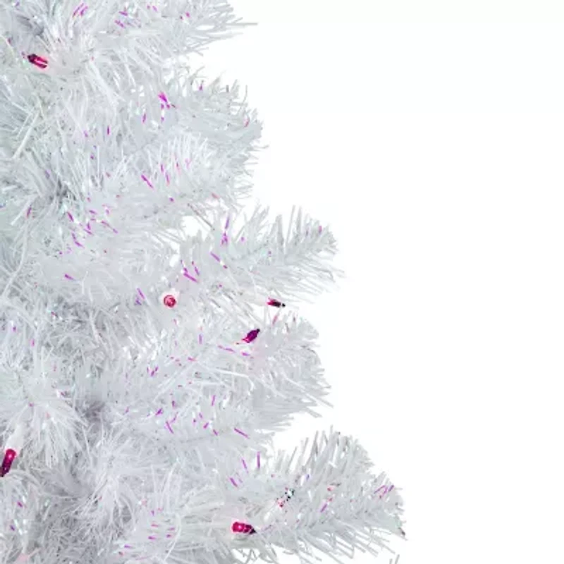 Northlight Rockport White Artificial Lights Foot Pre-Lit Pine Christmas Tree