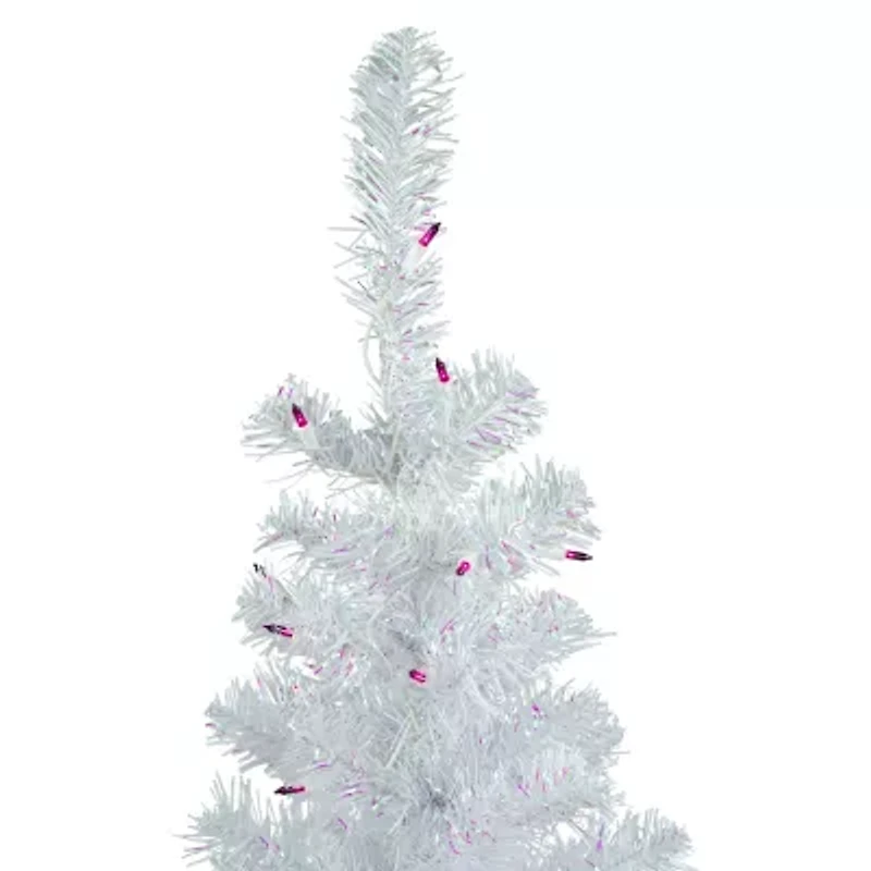 Northlight Rockport White Artificial Lights Foot Pre-Lit Pine Christmas Tree