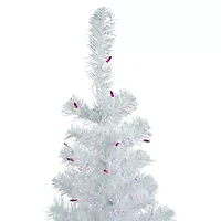 Northlight Rockport White Artificial Lights Foot Pre-Lit Pine Christmas Tree