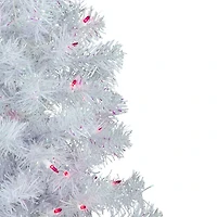 Northlight Rockport White Artificial Lights Foot Pre-Lit Pine Christmas Tree