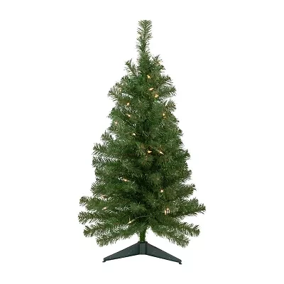 Northlight Oakridge Noble Artificial  Clear Lights 3 Foot Pre-Lit Fir Christmas Tree