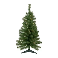 Northlight Oakridge Noble Artificial  Clear Lights 3 Foot Pre-Lit Fir Christmas Tree