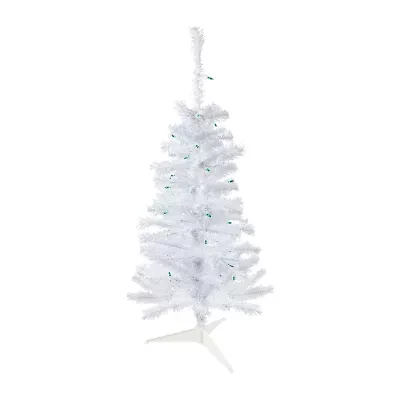 Northlight Woodbury White Slim Artificial Lights 3 Foot Pre-Lit Pine Christmas Tree