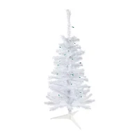 Northlight Woodbury White Slim Artificial Lights 3 Foot Pre-Lit Pine Christmas Tree