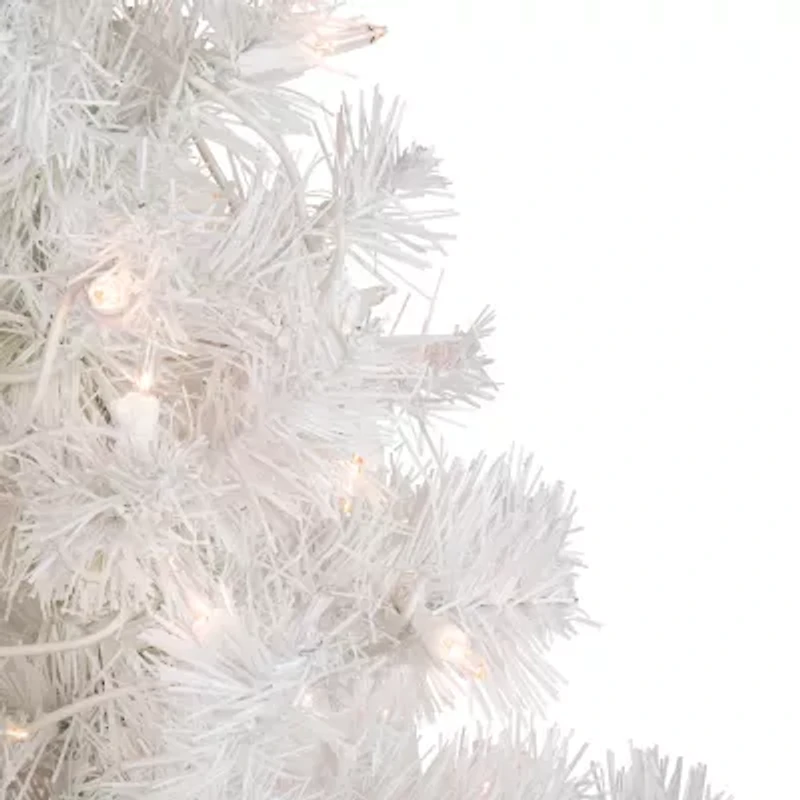 Northlight Slim Tinsel Artificial Clear Lights 2 Foot Pre-Lit Christmas Tree