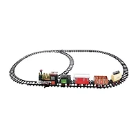 Northlight 16-Piece Battery Operated Lighted And Animated Continental Express Train Set With Sound Christmas Tabletop Decor