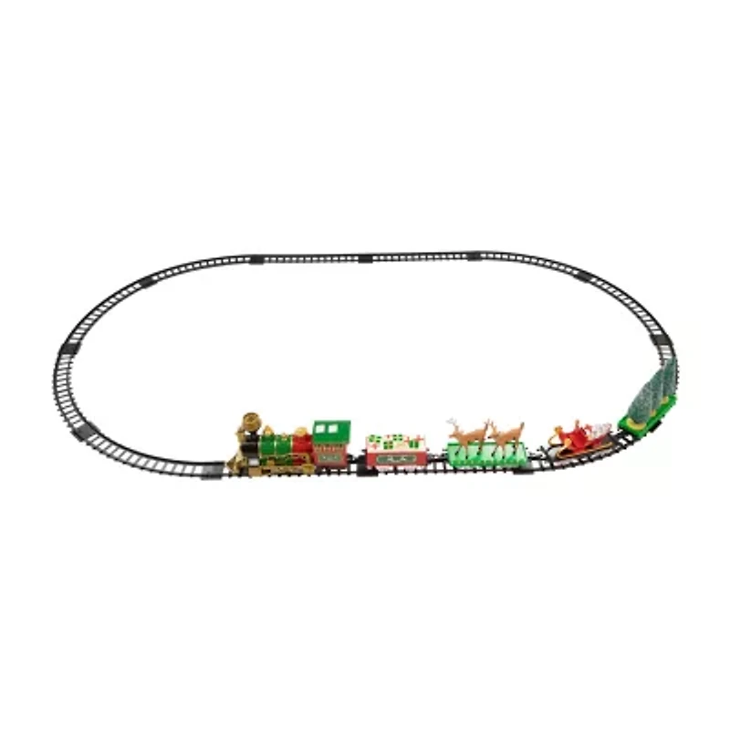 Northlight 22pc Battery Operated Lighted And Animated Train Set With Working Smokestack Christmas Tabletop Decor