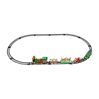 Northlight 22pc Battery Operated Lighted And Animated Train Set With Working Smokestack Christmas Tabletop Decor