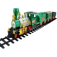 Northlight 20-Piece Battery Operated Lighted And Animated Classic Train Set With Sound Christmas Tabletop Decor