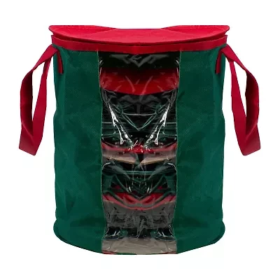 Northlight 12in Red And Green Christmas Light With Window Ornament Storage