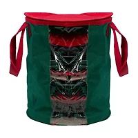Northlight 12in Red And Green Christmas Light With Window Ornament Storage