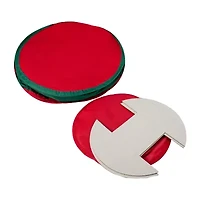 Northlight 12in Red And Green Christmas Light With Window Ornament Storage