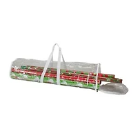 Northlight 30in White And Transparent Christmas Handles Gift Wrap Organizer