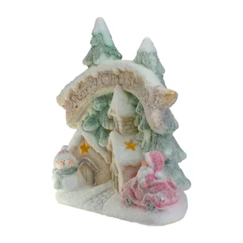 Northlight 16.5in Led Glittered Snow-Covered Winter Tabletop Decoration Lighted Christmas Village