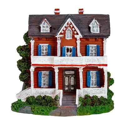 Northlight 4.5in Red And White Led  Colonial House Decoration Lighted Christmas Village