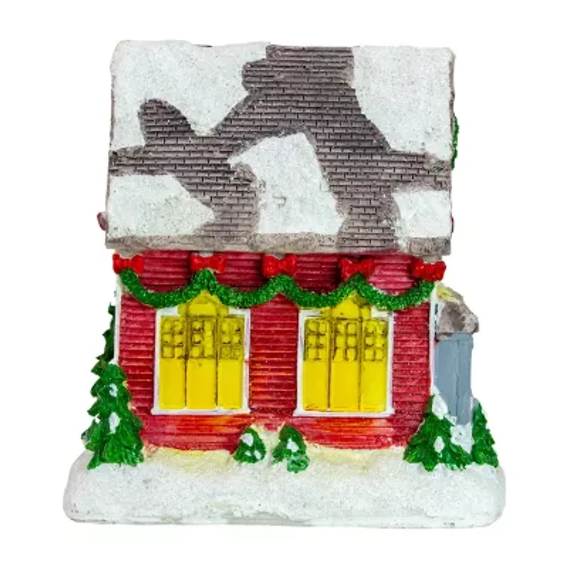 Northlight 5in Red Led  Snowy House Decoration Lighted Christmas Village