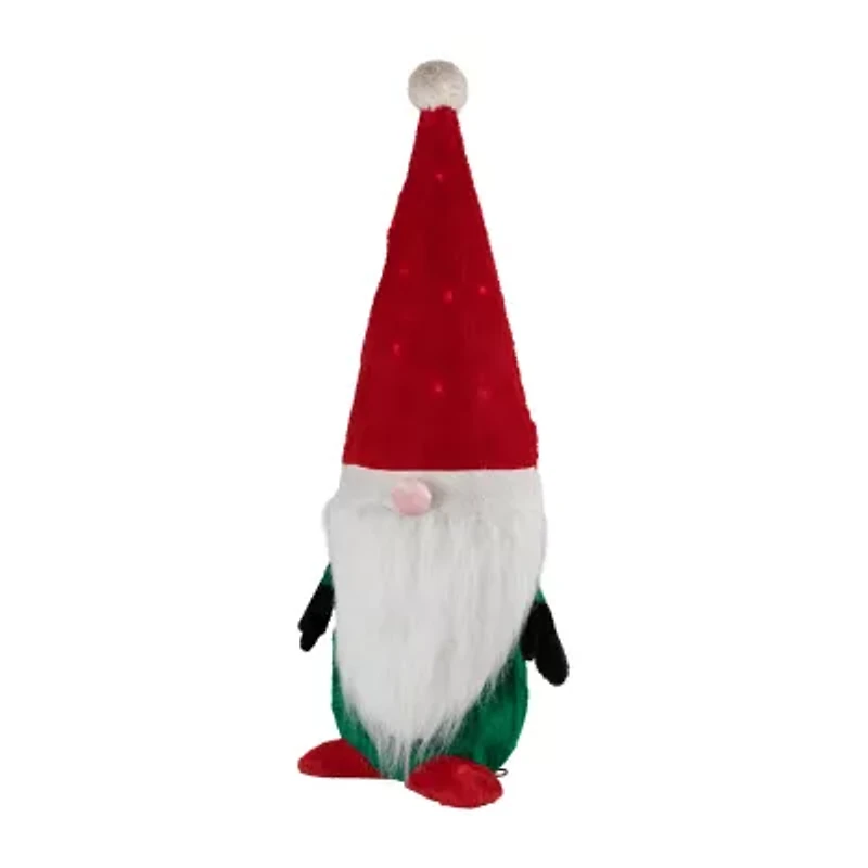 Northlight Lighted Red And Green Christmas Yard Decoration  35-Inch Christmas Gnome