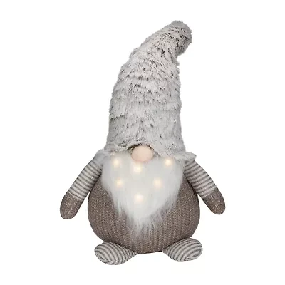 Northlight 23.5in Led Lighted Brown And White Knit  Christmas Christmas Gnome