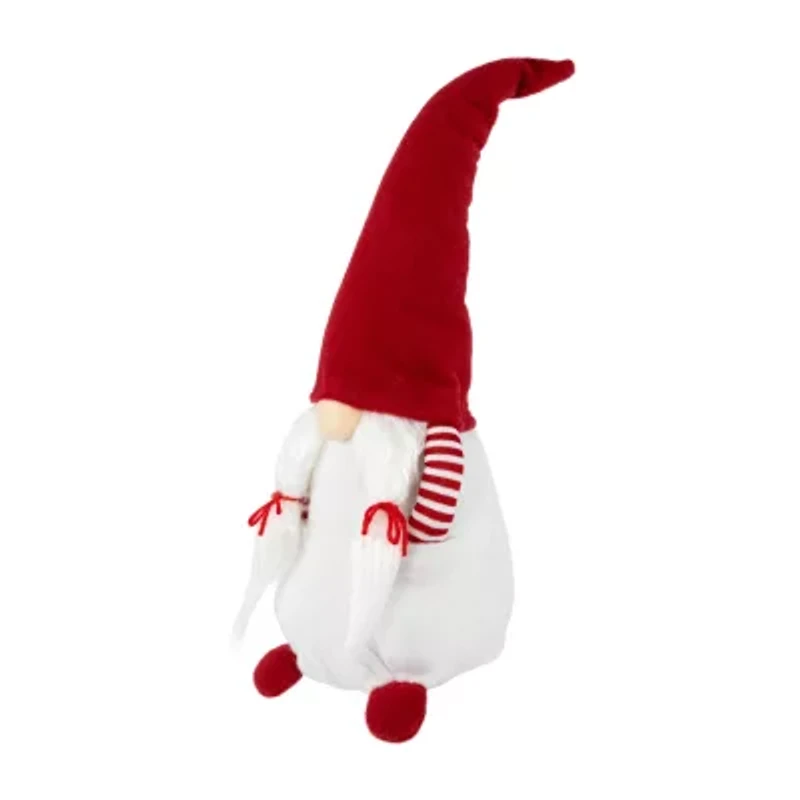 Northlight 20.5in Red And White Inhands In Pocketin Girl Christmas  Decoration Christmas Gnome