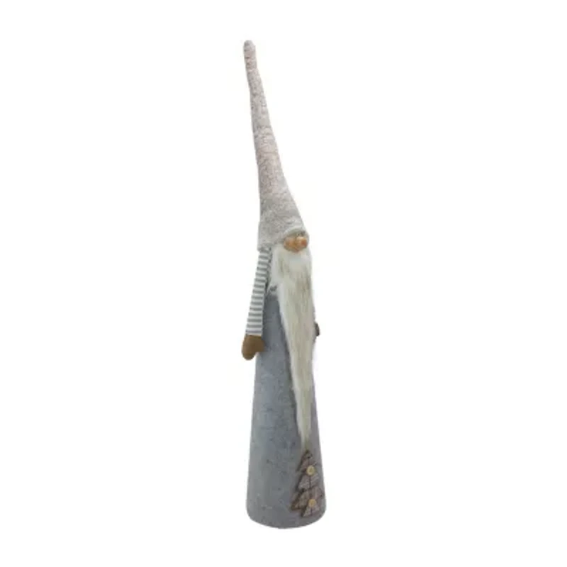 Northlight 22in Gray And Brown Cone  Tabletop Christmas Decoration Christmas Gnome