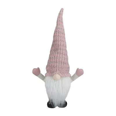 Northlight 19in Pink And White Rattan Christmas With Warm White Led Lights Christmas Gnome