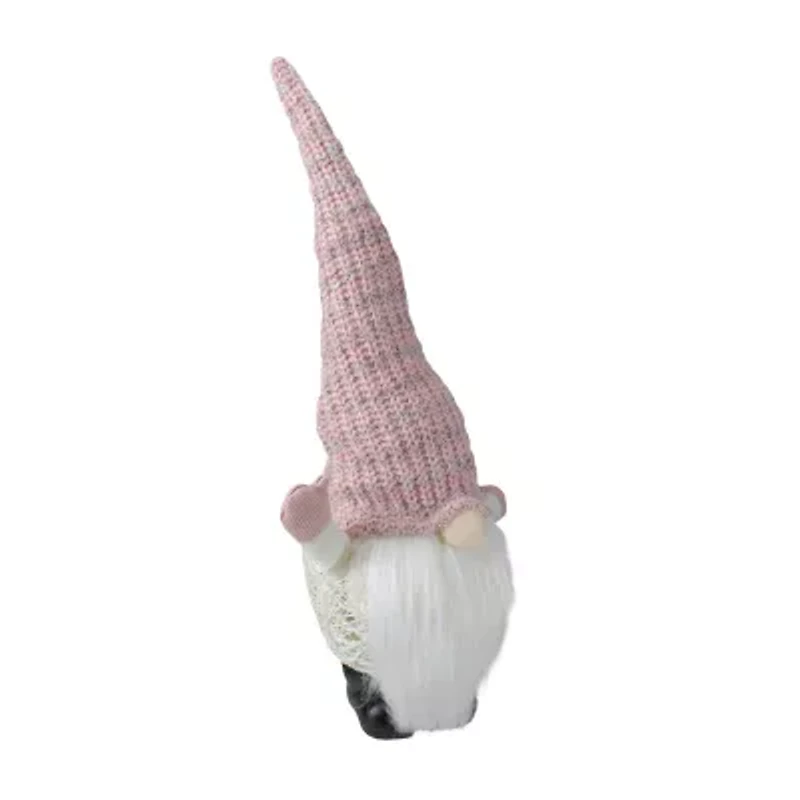 Northlight 19in Pink And White Rattan Christmas  With Warm White Led Lights Christmas Gnome