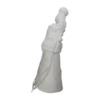 Northlight 20in Led Lighted White Knit  Christmas Christmas Gnome