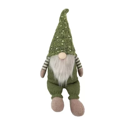 Northlight 20.5in Olive Green Sitting Christmas  Decoration Christmas Gnome