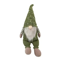 Northlight 20.5in Olive Green Sitting Christmas  Decoration Christmas Gnome