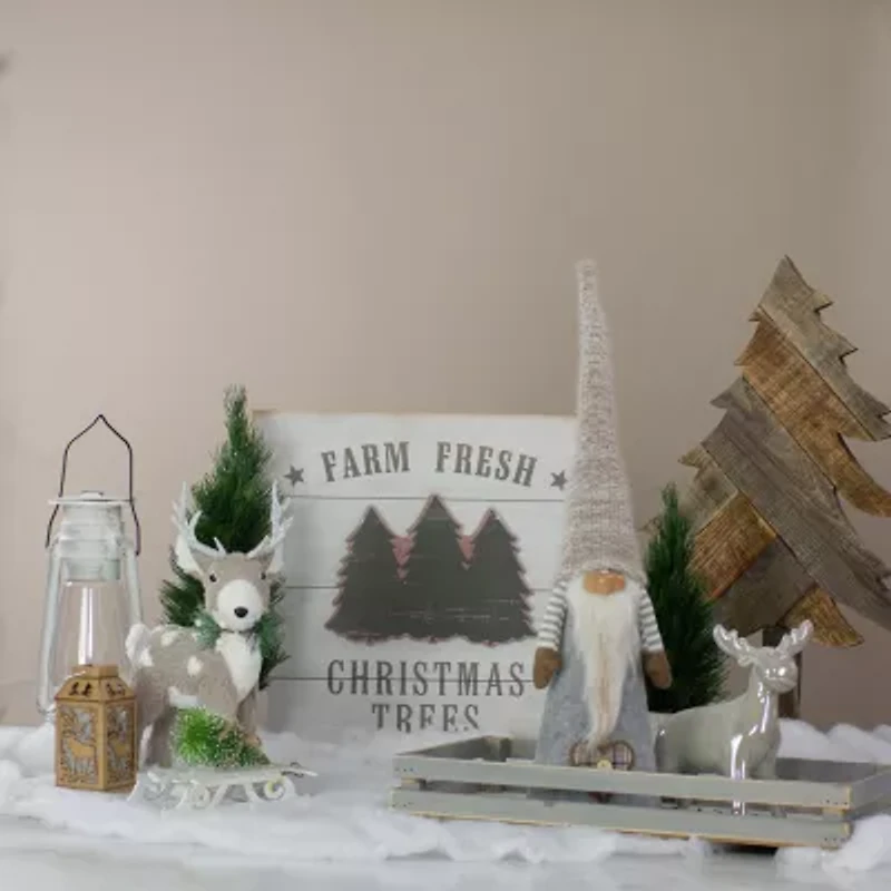 Northlight 21in Gray And Beige Cone Boy Christmas Christmas Gnome