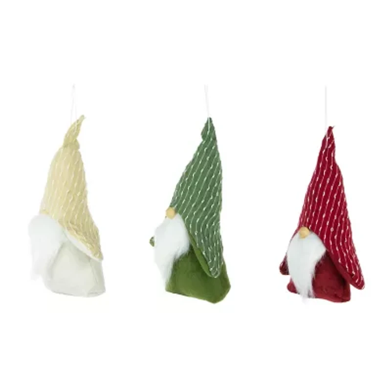 Northlight Set Of 3 Standing Plush Christmas Figures 8.5in Christmas Gnome