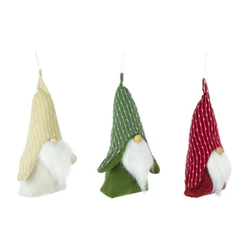 Northlight Set Of 3 Standing Plush Christmas Figures 8.5in Christmas Gnome